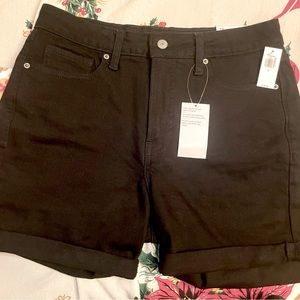 NWT Old Navy OG Straight Black Denim Shorts Size 10